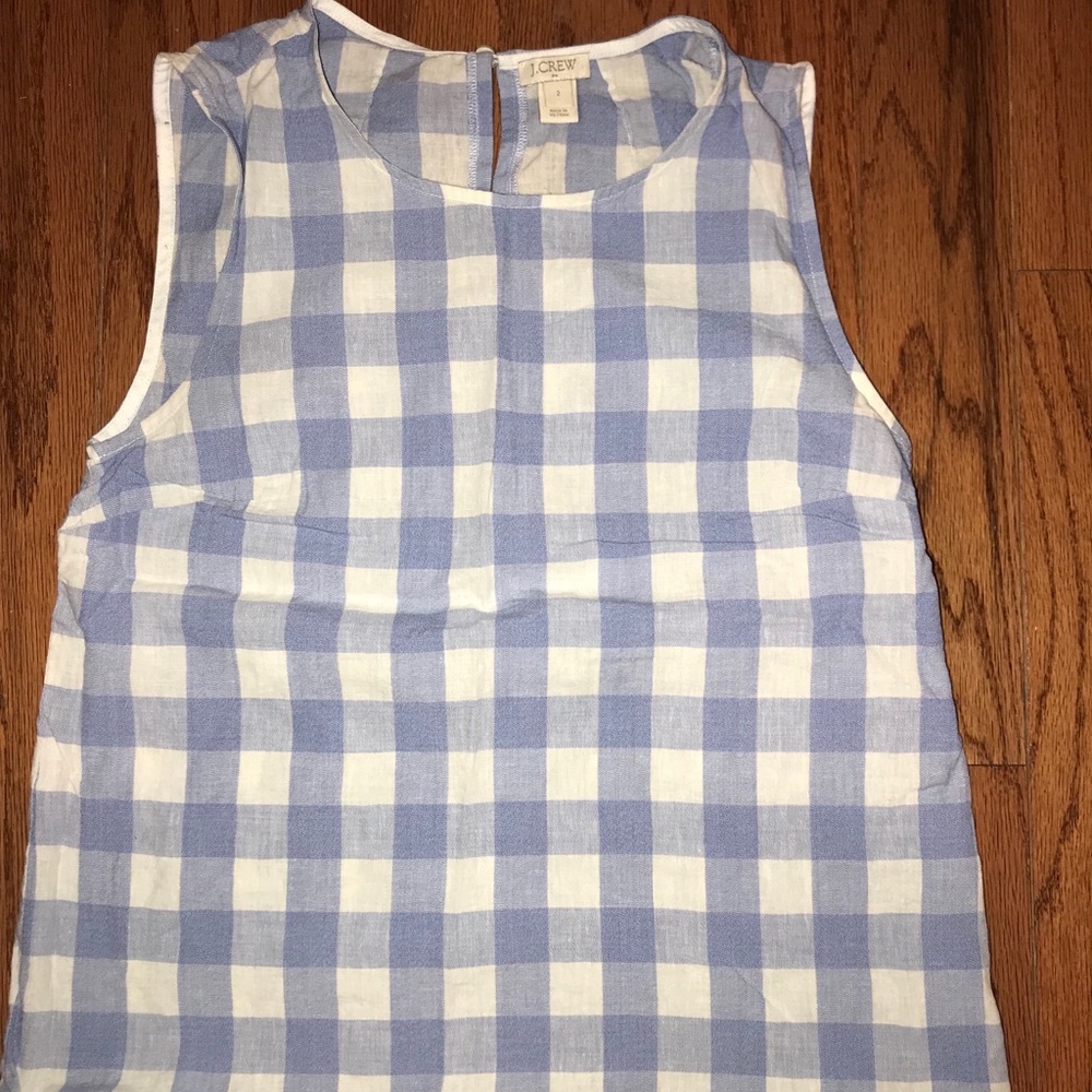 JCrew Gingham Shell Top